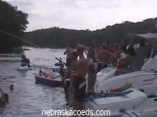 Homemade video of party at cove lake of the ozarks